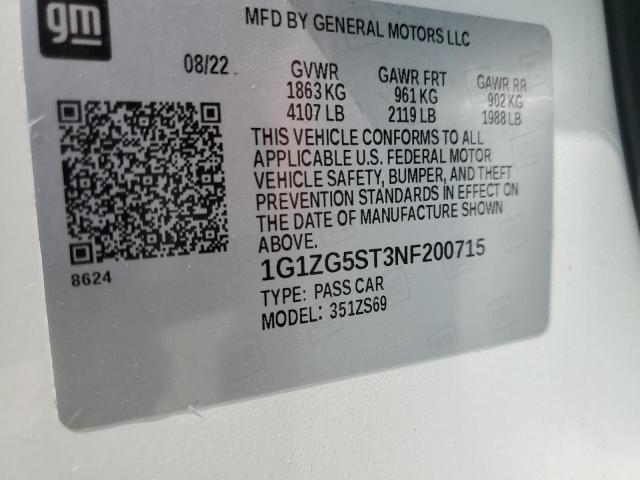 2022 CHEVROLET MALIBU RS - 1G1ZG5ST3NF200715