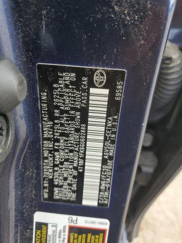 2016 TOYOTA CAMRY LE 4T1BF1FK6GU602888