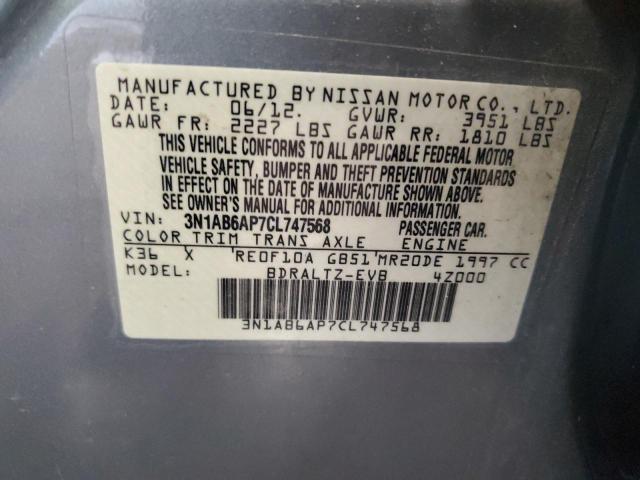 2012 NISSAN SENTRA - 3N1AB6AP7CL747568
