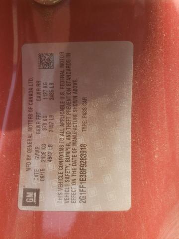 2015 CHEVROLET CAMARO LT 2G1FF1E38F9283918