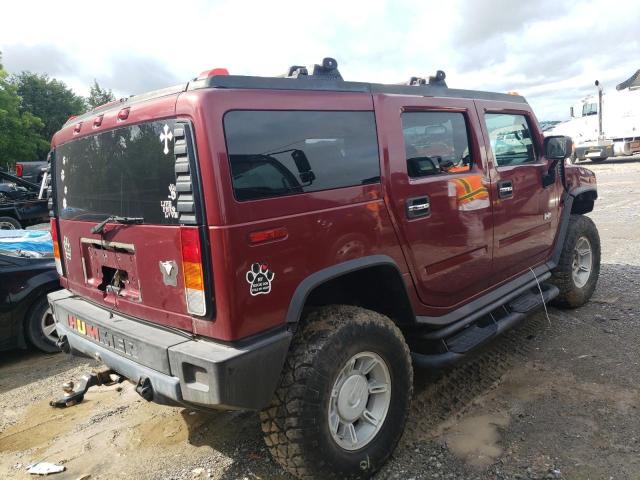 HUMMER H2 2003 burgundy 4dr spor gas 5GRGN23U23H113799 photo #4