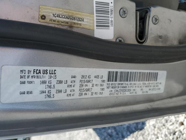 2016 JEEP COMPASS LA 1C4NJCEA2GD612824