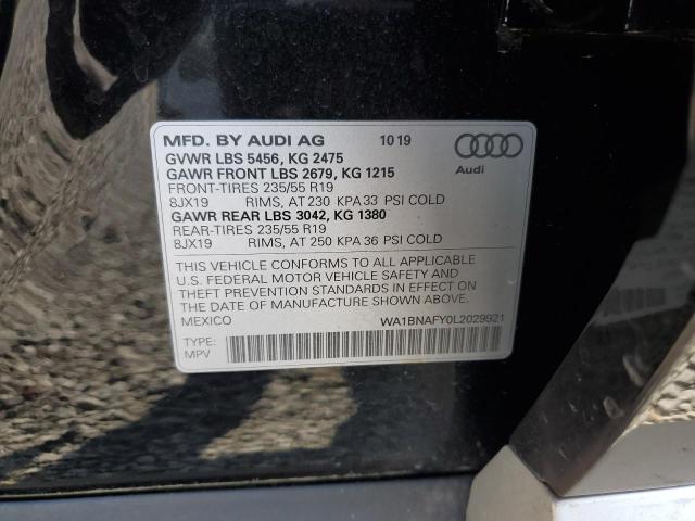 2020 AUDI Q5 PREMIUM WA1BNAFY0L2029921
