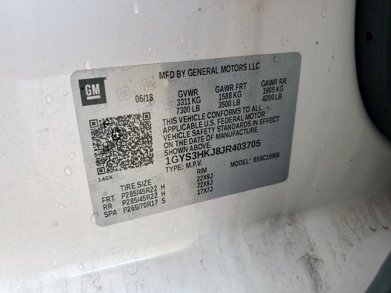 2018 CADILLAC ESCALADE E 1GYS3HKJ8JR403705