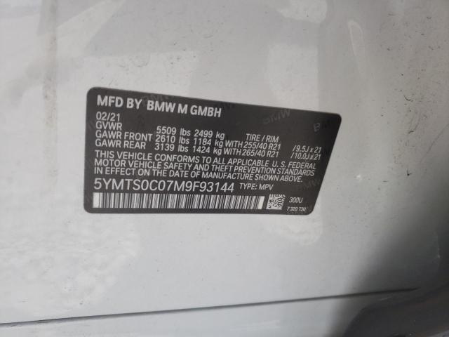 2021 BMW X3 M COMPE 5YMTS0C07M9F93144