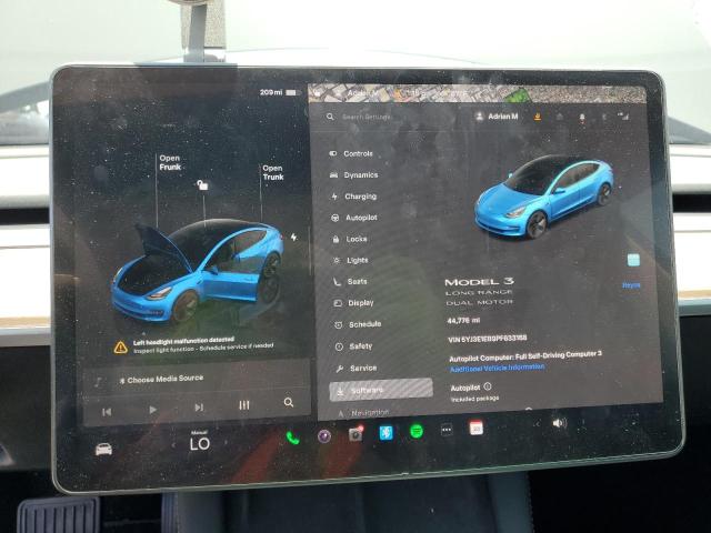 2023 TESLA MODEL 3 5YJ3E1EB9PF633168