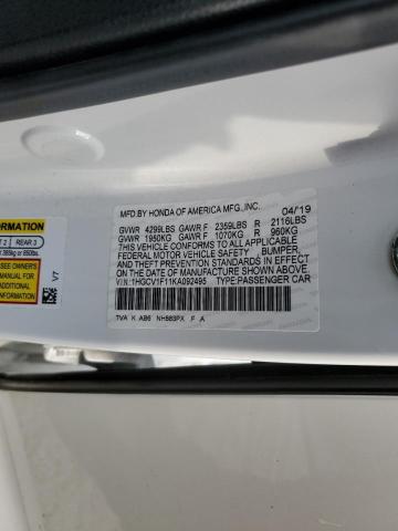 2019 HONDA ACCORD LX - 1HGCV1F11KA092495