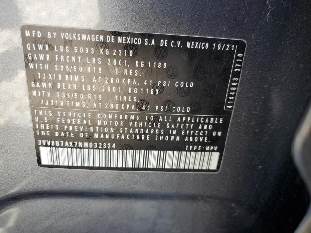2022 VOLKSWAGEN TIGUAN SE 3VV8B7AX7NM032824