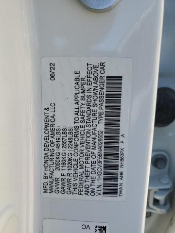 2022 HONDA ACCORD HYB 1HGCV3F58NA028652