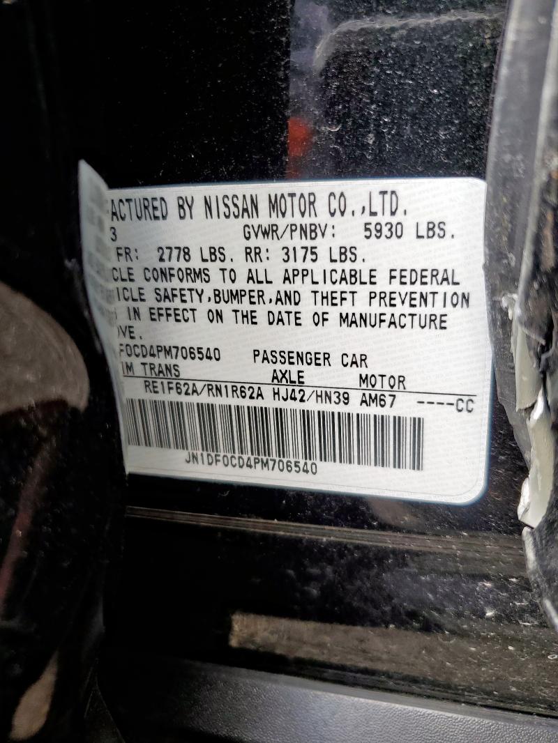 2023 NISSAN ARIYA PLAT JN1DF0CD4PM706540