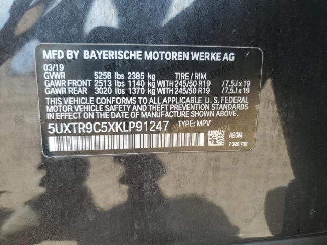2019 BMW X3 XDRIVE3 - 5UXTR9C5XKLP91247