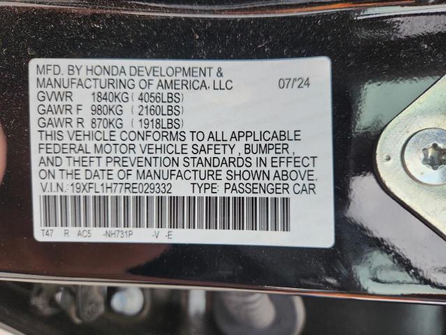 2024 HONDA CIVIC EXL 19XFL1H77RE029332