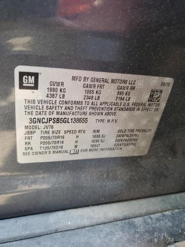 2016 CHEVROLET TRAX 1LT 3GNCJPSB5GL138655