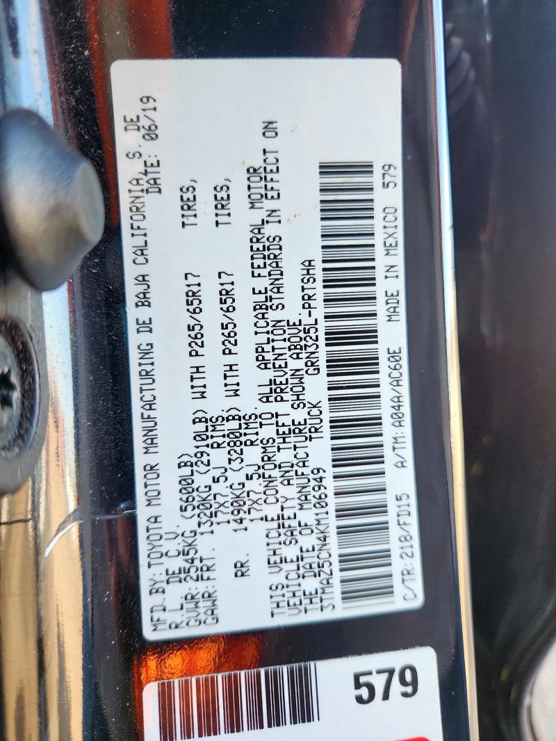 2019 TOYOTA TACOMA DOU 3TMAZ5CN4KM106949