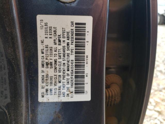 2016 HONDA ACCORD EXL 1HGCR2F89GA050459