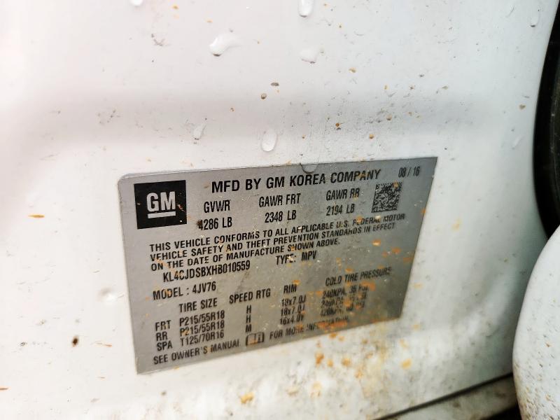 2017 BUICK ENCORE PRE KL4CJDSBXHB010559