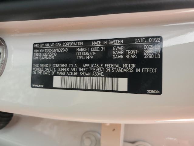 2022 VOLVO XC90 T5 MO YV4102CK6N1832549