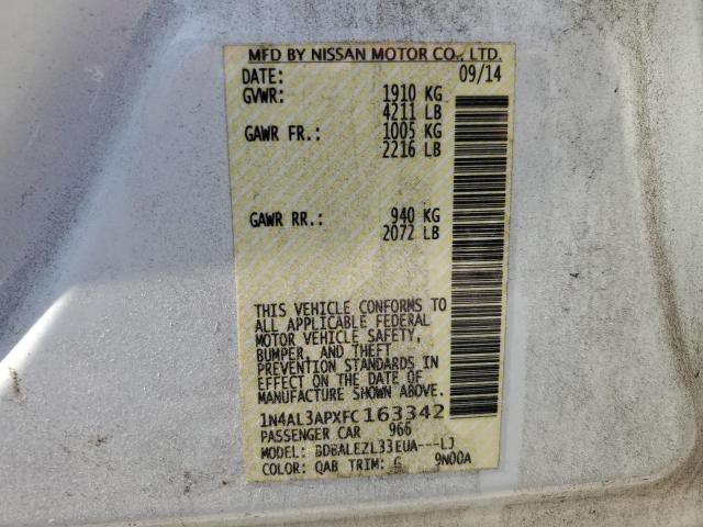 2015 NISSAN ALTIMA 2.5 - 1N4AL3APXFC163342