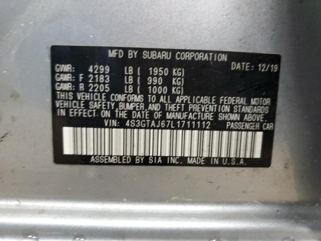 2020 SUBARU IMPREZA SP 4S3GTAJ67L1711112