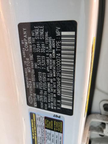 2015 HYUNDAI SANTA FE G KM8SN4HF2FU100074