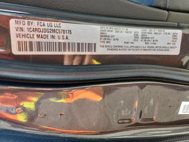2021 DODGE DURANGO GT 1C4RDJDG2MC578176
