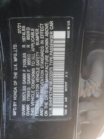 2021 HONDA CIVIC EX - SHHFK7H61MU232070