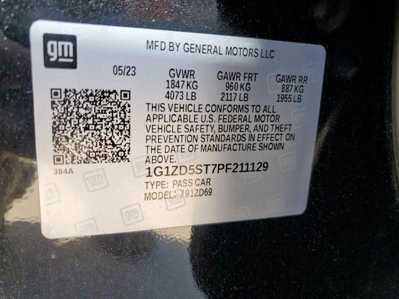 2023 CHEVROLET MALIBU LT 1G1ZD5ST7PF211129