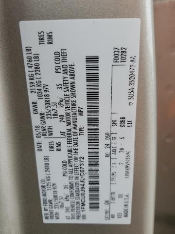 2018 FORD ESCAPE TIT - 1FMCU0J94JUC67372