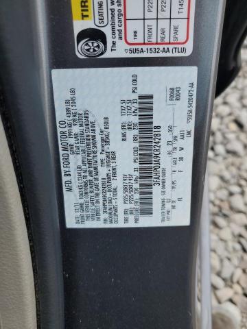 2012 FORD FUSION SEL - 3FAHP0JA9CR242818