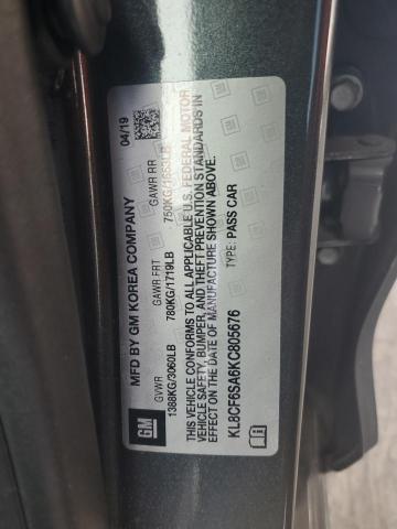 2019 CHEVROLET SPARK 2LT KL8CF6SA6KC805676