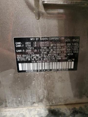 2021 SUBARU OUTBACK 4S4BTAFC9M3222270