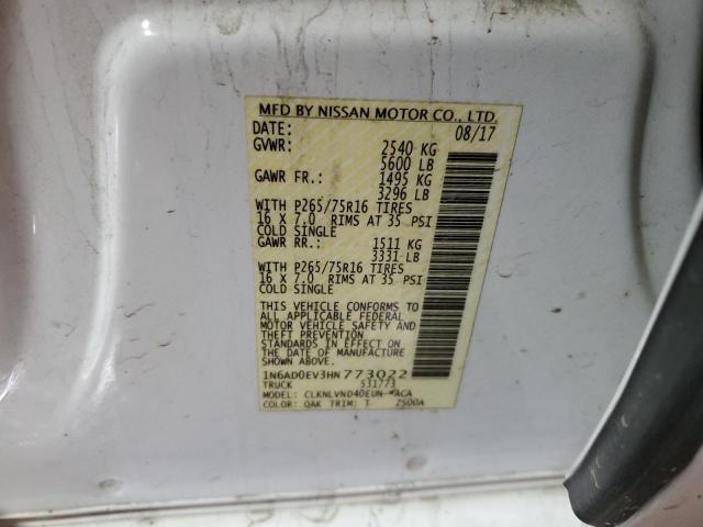 2017 NISSAN FRONTIER S - 1N6AD0EV3HN773022
