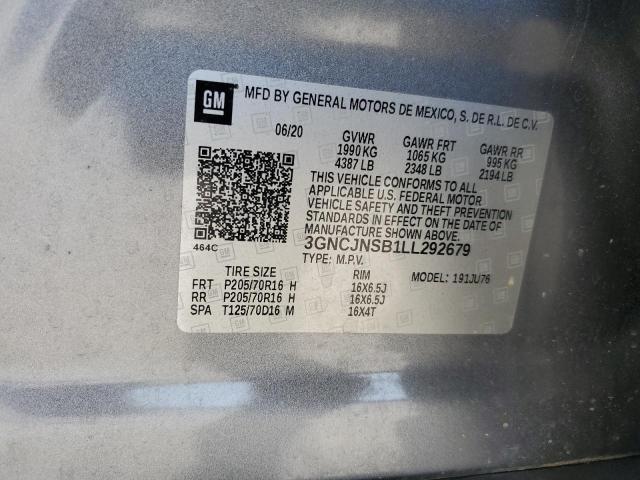 2020 CHEVROLET TRAX LS - 3GNCJNSB1LL292679