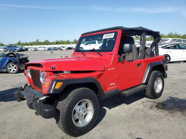 JEEP WRANGLER / 2003 red  gas 1J4FA49S33P302780 photo #1