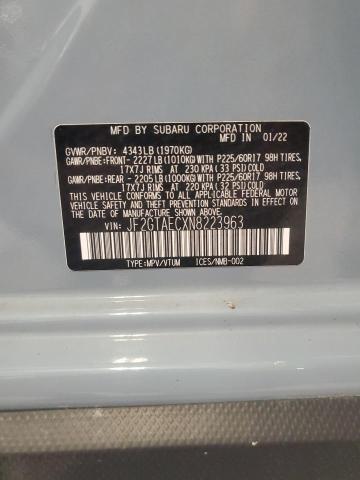 2022 SUBARU CROSSTREK JF2GTAECXN8223963