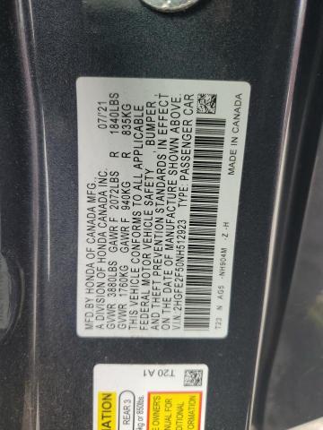 2022 HONDA CIVIC SPOR - 2HGFE2F50NH512923
