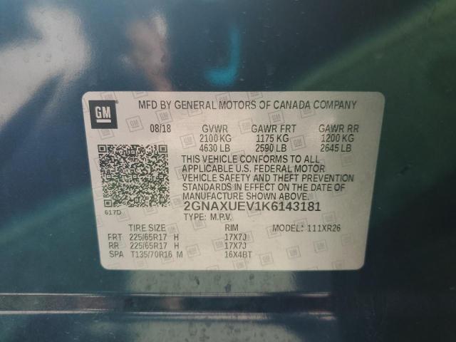 2019 CHEVROLET EQUINOX LT - 2GNAXUEV1K6143181