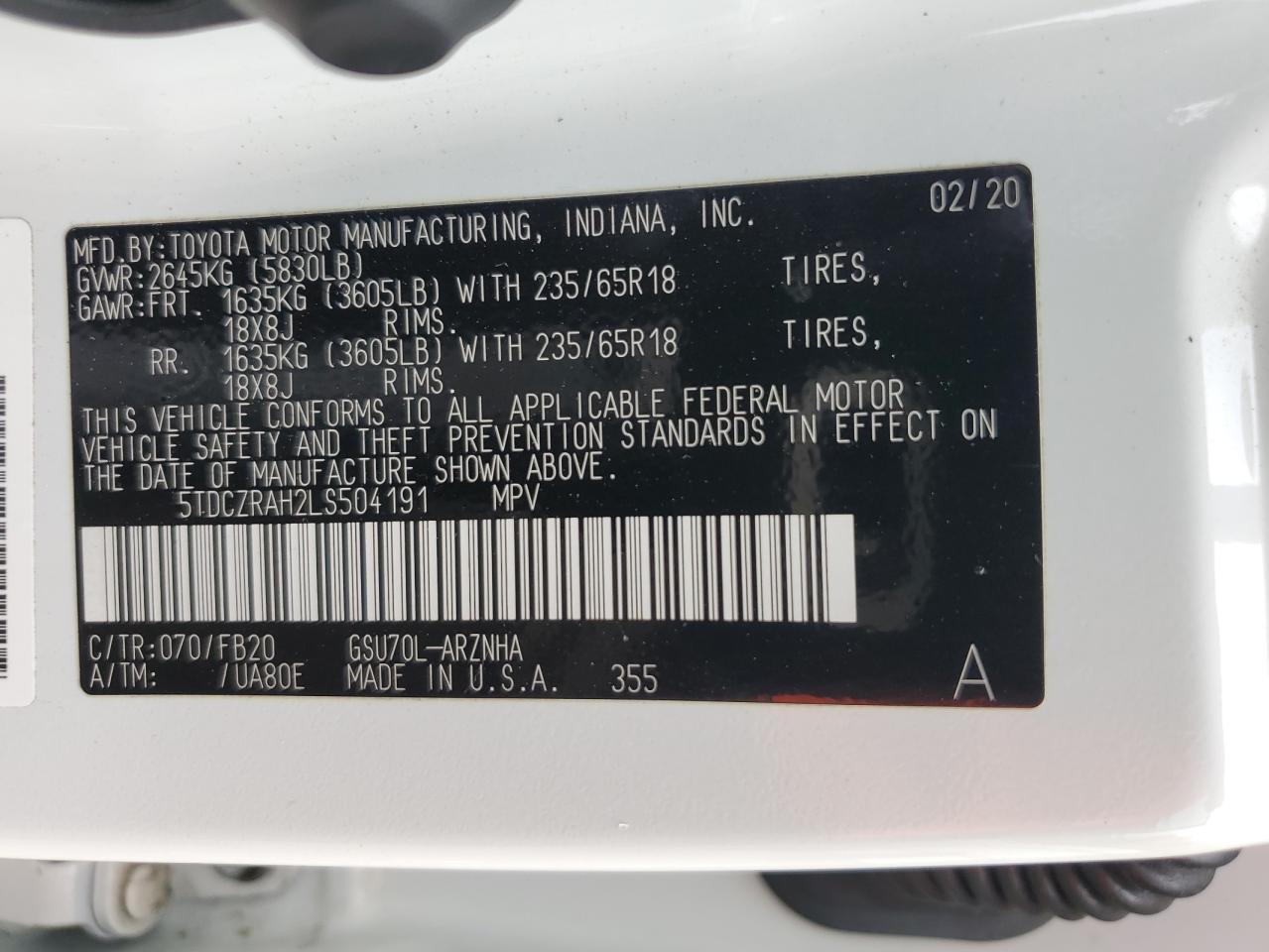 Toyota Highlander 2020
