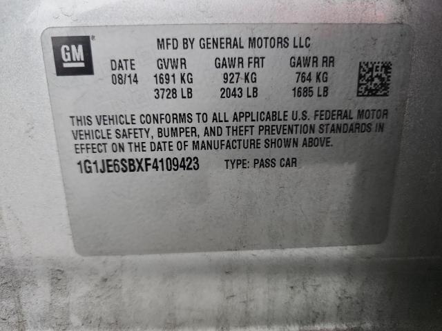 2015 CHEVROLET SONIC LTZ 1G1JE6SBXF4109423