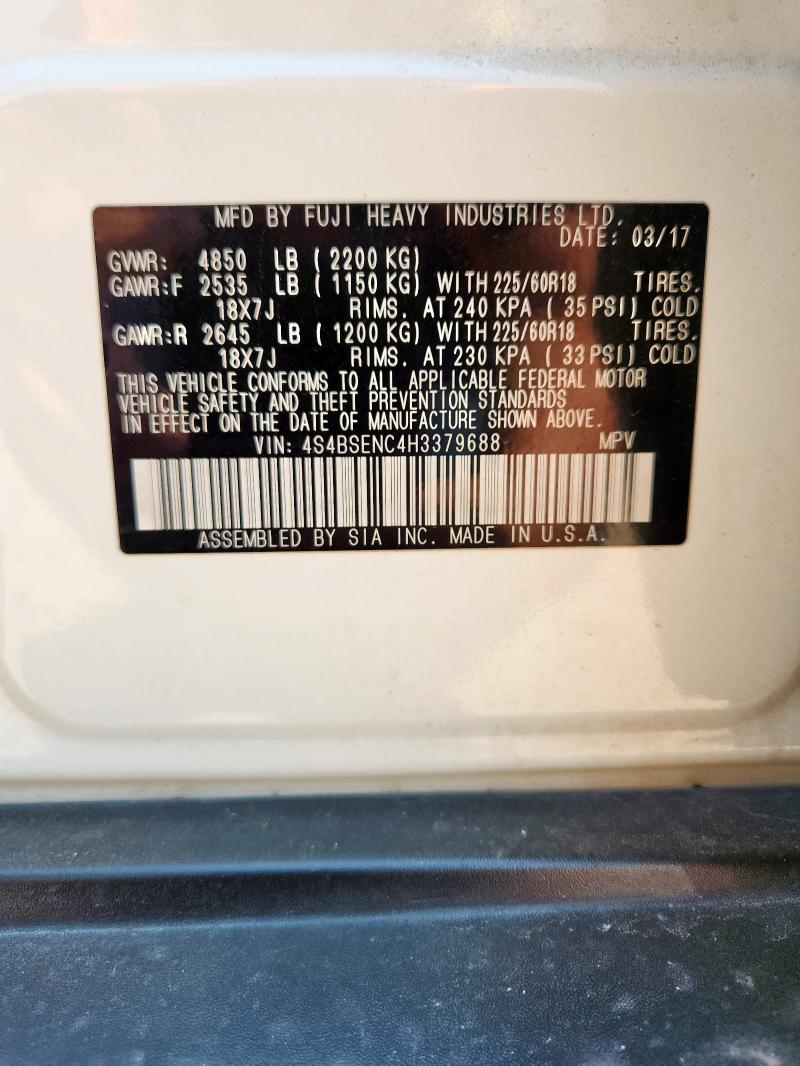 2017 SUBARU OUTBACK 3. 4S4BSENC4H3379688