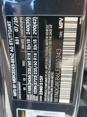 2020 MERCEDES-BENZ GLC 300 4M W1N0G8EB6LF850343