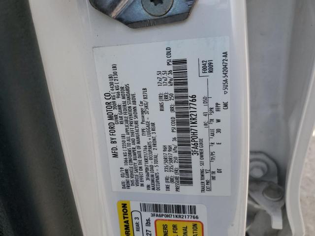 2019 FORD FUSION SE - 3FA6P0H71KR217766