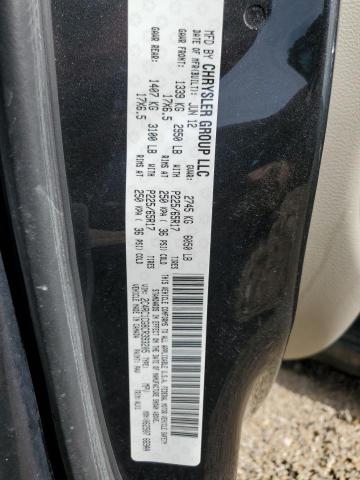 2012 CHRYSLER TOWN & COU - 2C4RC1CG8CR393205