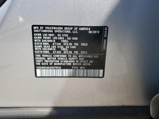 2018 VOLKSWAGEN ATLAS SE 1V2LR2CA6JC577519