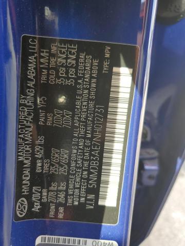2022 HYUNDAI TUCSON SEL - 5NMJB3AE7NH012731