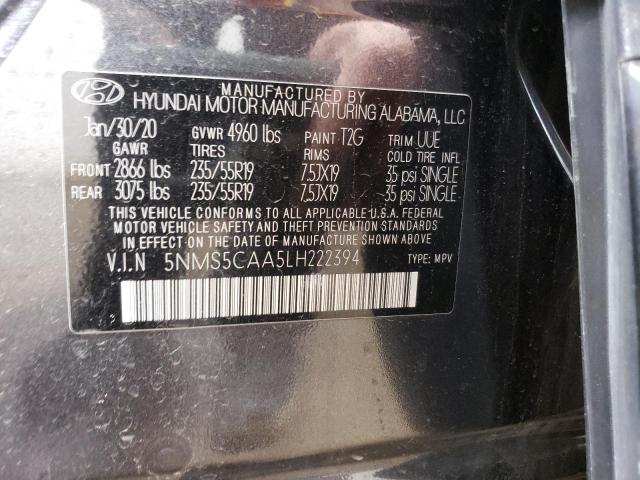 2020 HYUNDAI SANTA FE L 5NMS5CAA5LH222394