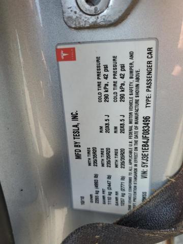 2018 TESLA MODEL 3 5YJ3E1EB4JF083496