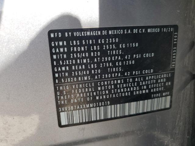2021 VOLKSWAGEN TIGUAN SE 3VV3B7AXXMM018019