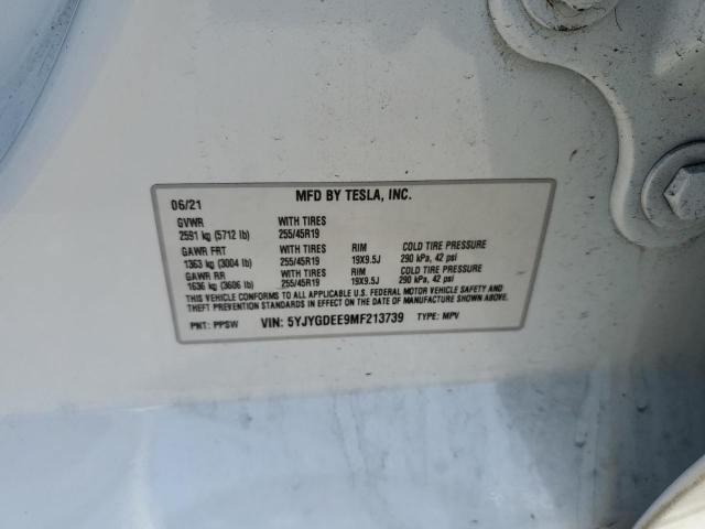 2021 TESLA MODEL Y - 5YJYGDEE9MF213739