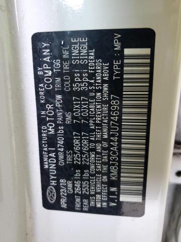 2018 HYUNDAI TUCSON SEL KM8J3CA44JU746987